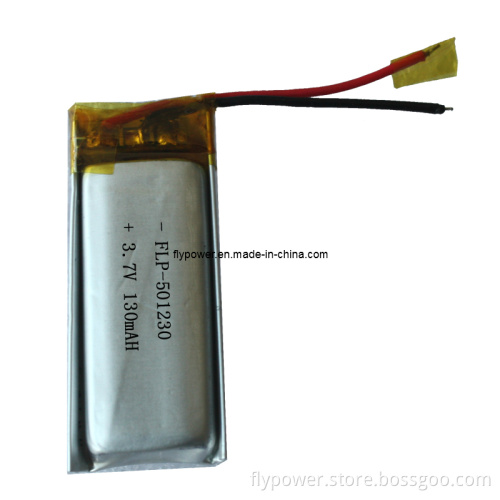 Lithium Ion Polymer Battery Pack 3.7V 130mAh (1S1P of FLP-501230)